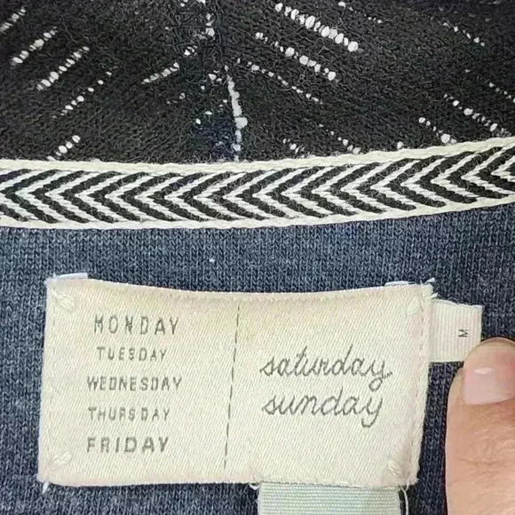 Anthropologie Saturday Sunday Open Front Knit Cardigan Sweater Waterfall Womens - Picture 3 of 6